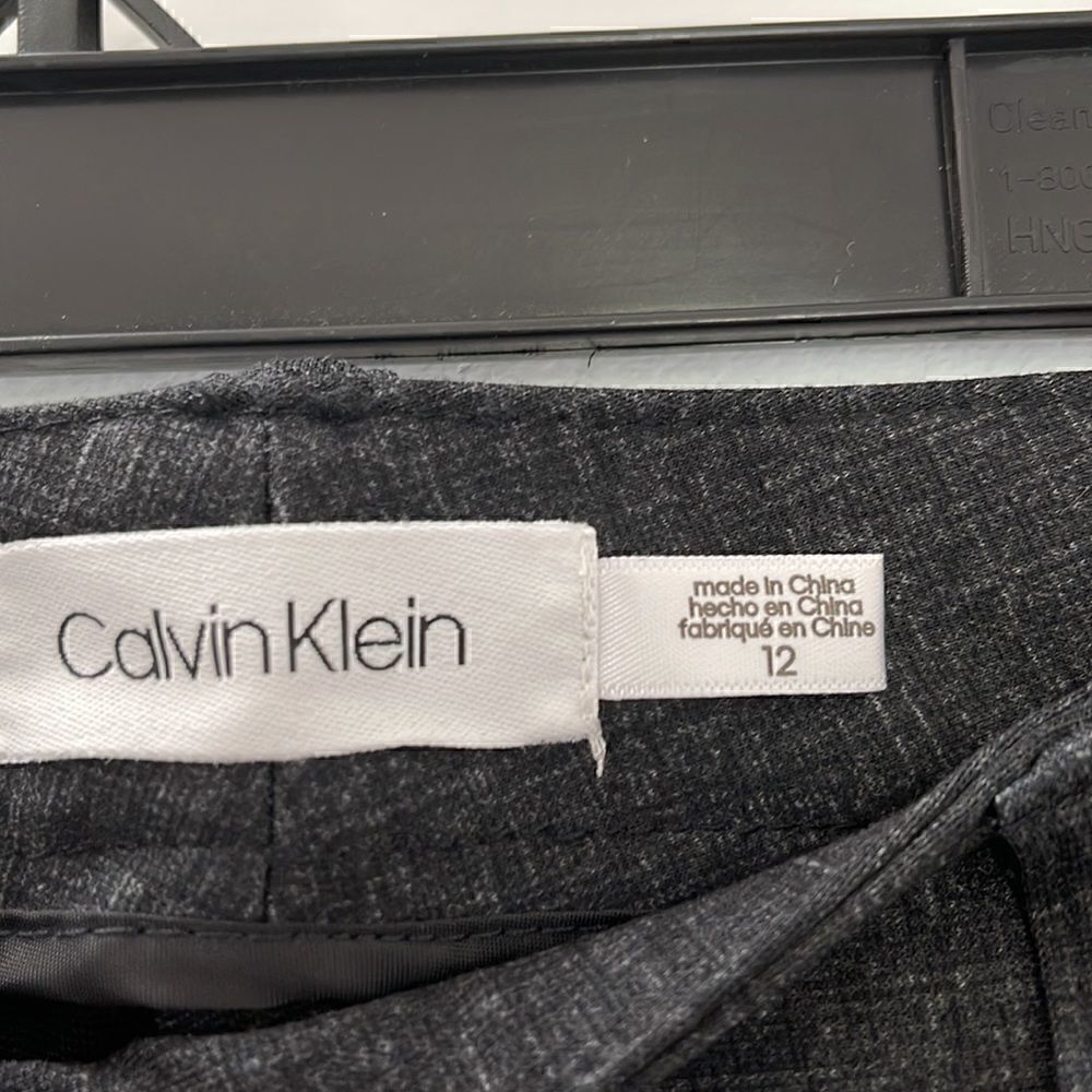 Nwt Calvin Klein Charcoal Skinny Stretch Trousers Size 12 - Picture 2 of 6